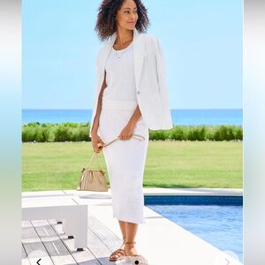 Talbots Tailored Seaming Linen Blazer